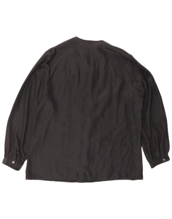 Camicetta camicia da donna VINTAGE IT 46 Large Nero Poliestere