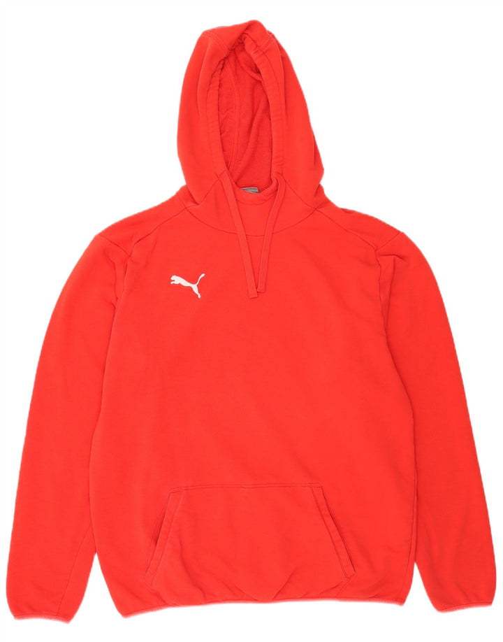 Felpa con cappuccio da uomo Puma Large rossa in cotone