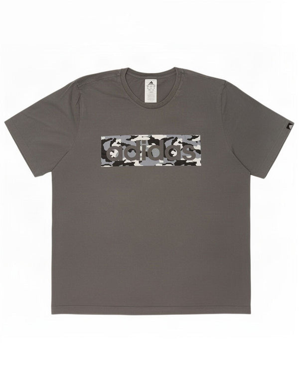 Adidas Mens Graphic T-Shirt Top XL Grey Camouflage Cotton