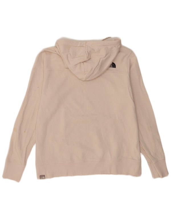 Felpa con cappuccio da donna The North Face UK 16 Large in cotone bianco sporco