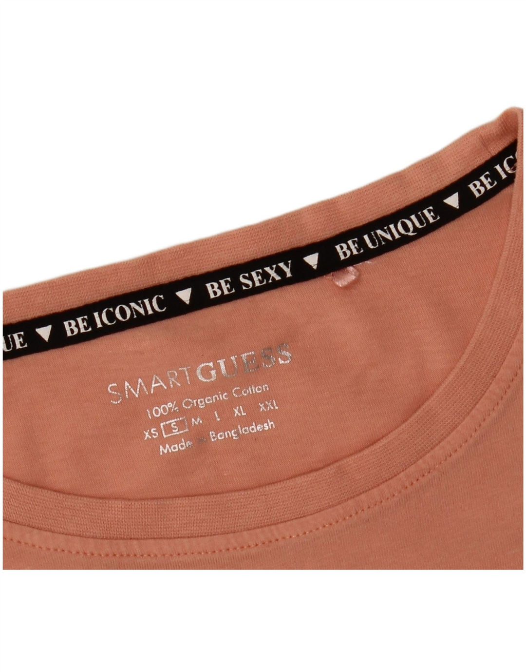 T-shirt grafica da donna GUESS Top UK 10 piccola in cotone rosa