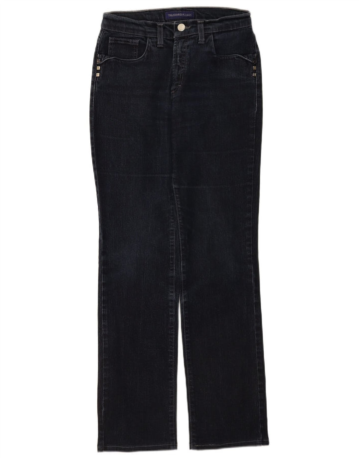 Jeans Dritti Donna Trussardi W26 L30 Cotone Blu Navy