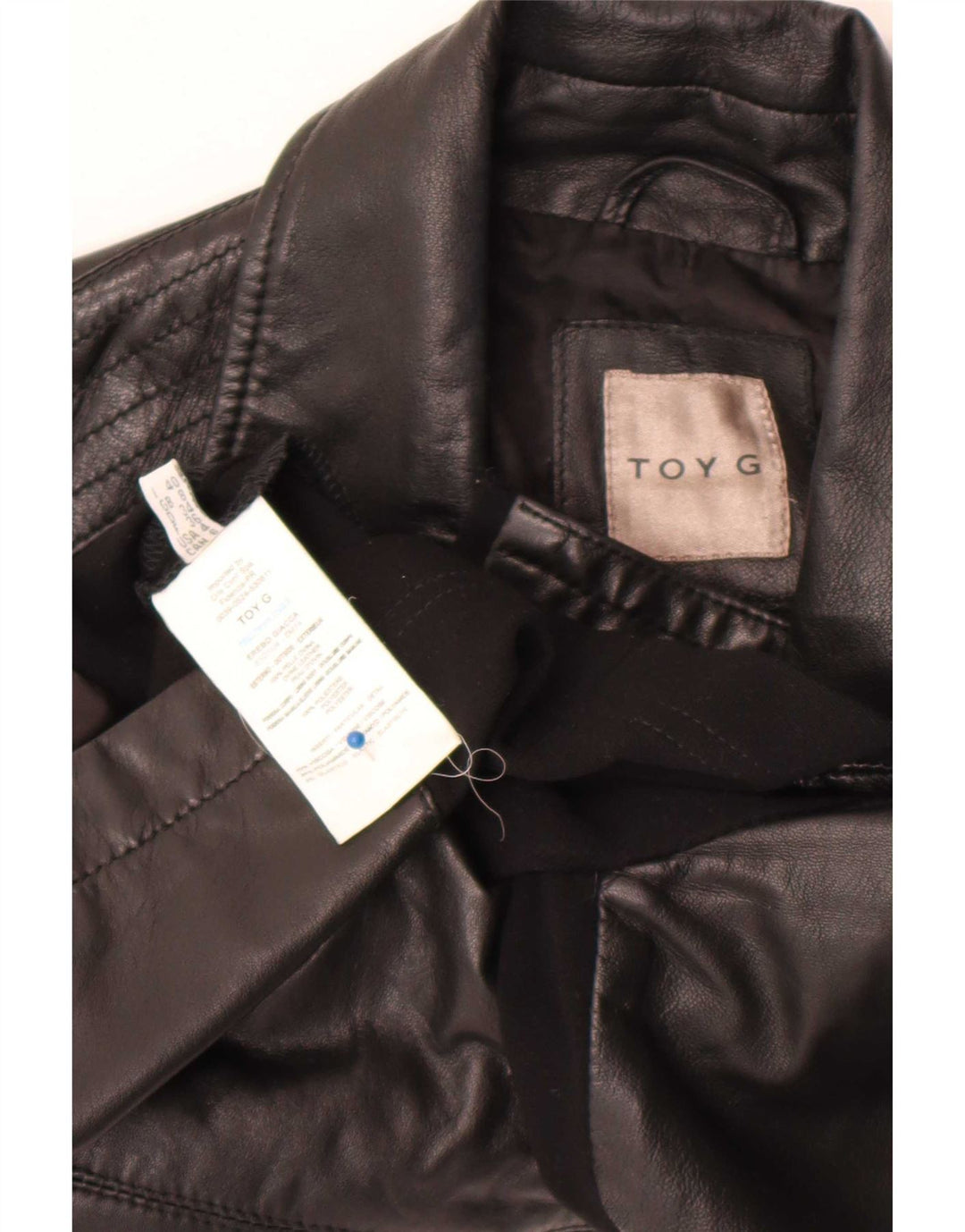 Giacca da motociclista in pelle corta da donna Toy G UK 8 piccola in pelle nera