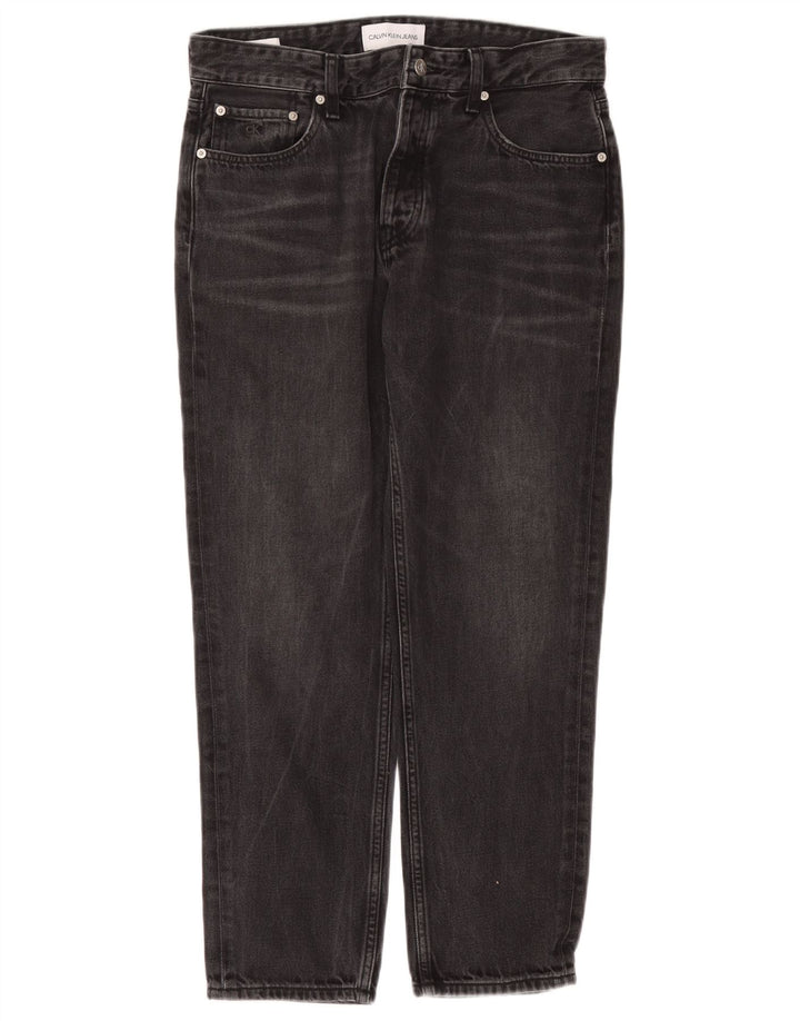 Jeans dritti da uomo Calvin Klein W31 L27 cotone nero