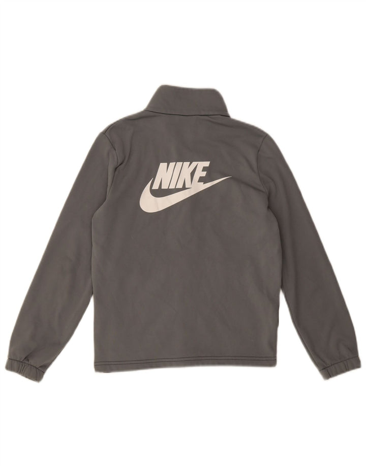 Giacca da ginnastica grafica da ragazzo Nike 10-11 anni Colorblock grigio medio