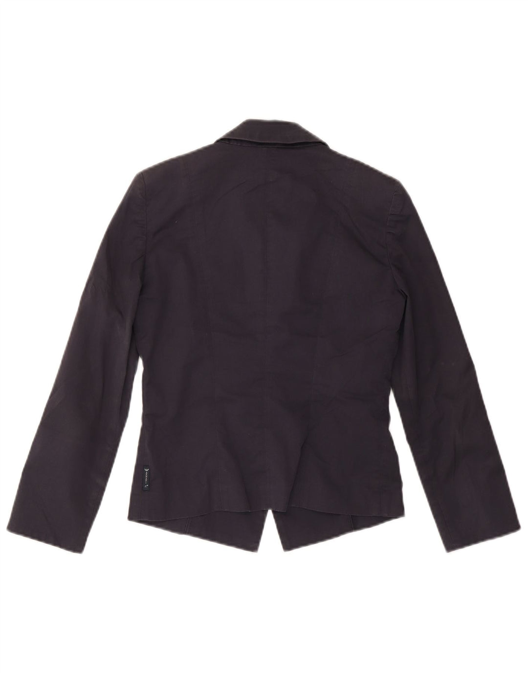 Giacca blazer da donna a 2 bottoni corta ARMANI US 4 piccola in cotone blu navy