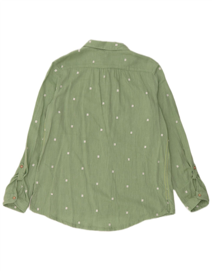 Camicia da donna WHITE STUFF UK 10 Piccola verde maculata