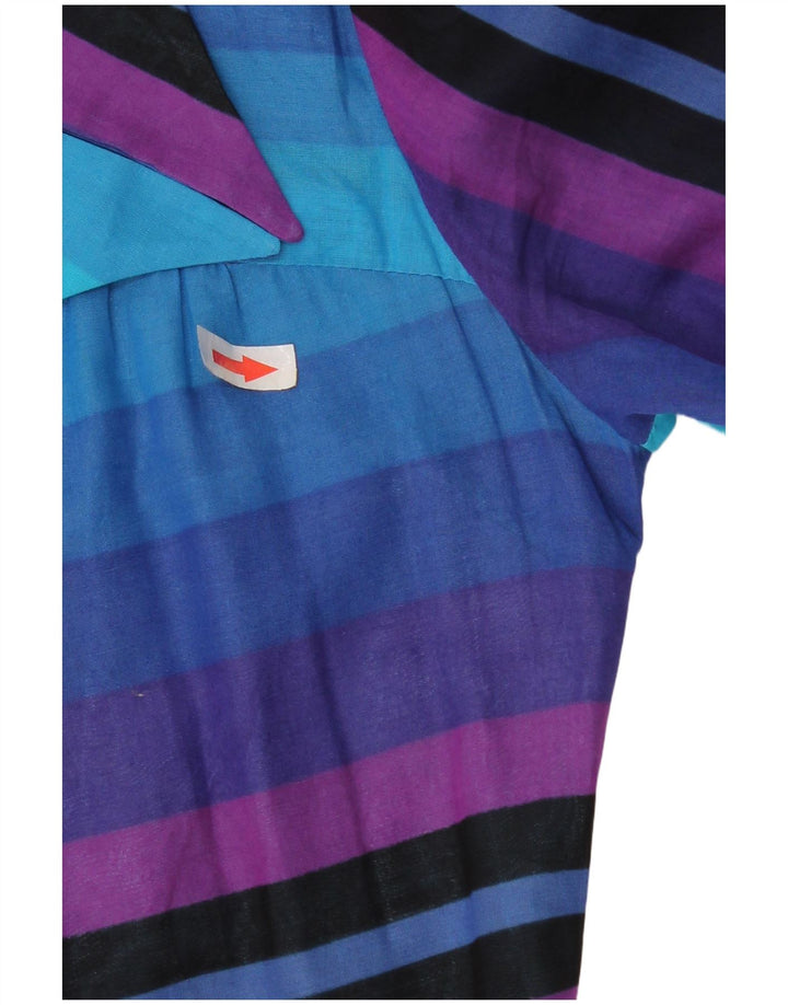Abito lungo da donna a maniche lunghe Barbara UK 10 piccolo a righe multicolore