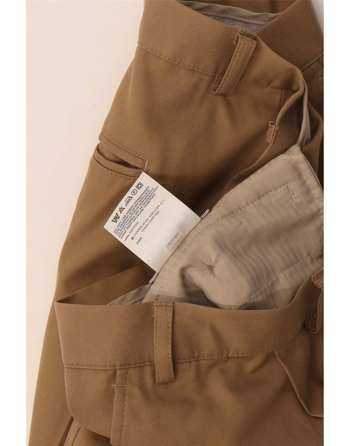 Pantaloni chino con pegging da uomo Marks & Spencer W38 L31 in cotone beige