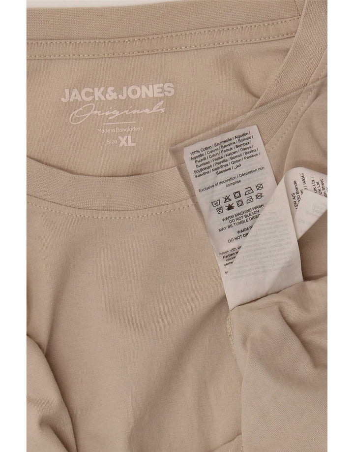 T-shirt da uomo Jack & Jones Top XL in cotone beige