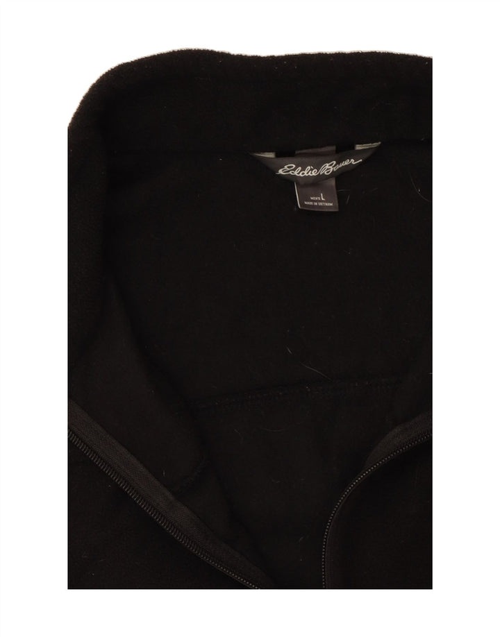 EDDIE BAUER Mens Fleece Gilet UK 40 Large Black Polyester Vintage Eddie Bauer and Second-Hand Eddie Bauer from Messina Hembry 