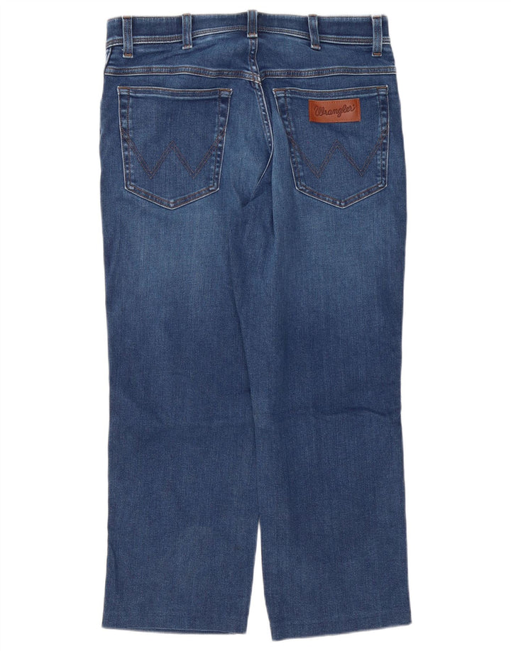Jeans dritti da uomo Wrangler Texas W34 L26 cotone blu