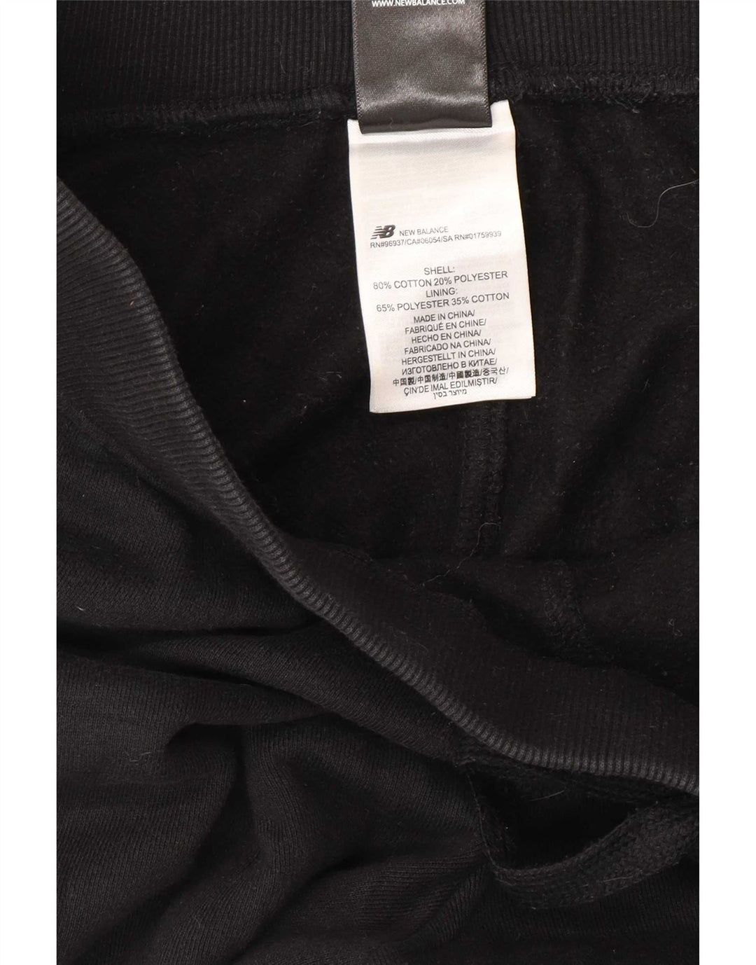 Pantaloni da tuta da uomo New Balance Joggers in cotone nero medio