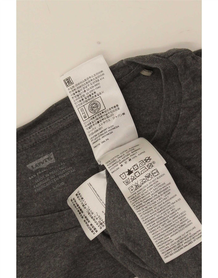 T-shirt grafica da uomo Levi's Top grande in cotone grigio