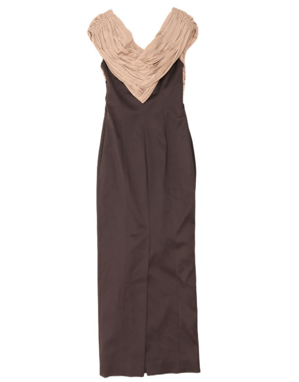 Abito lungo senza maniche da donna Karen Millen UK 10 Small Grey Colourblock