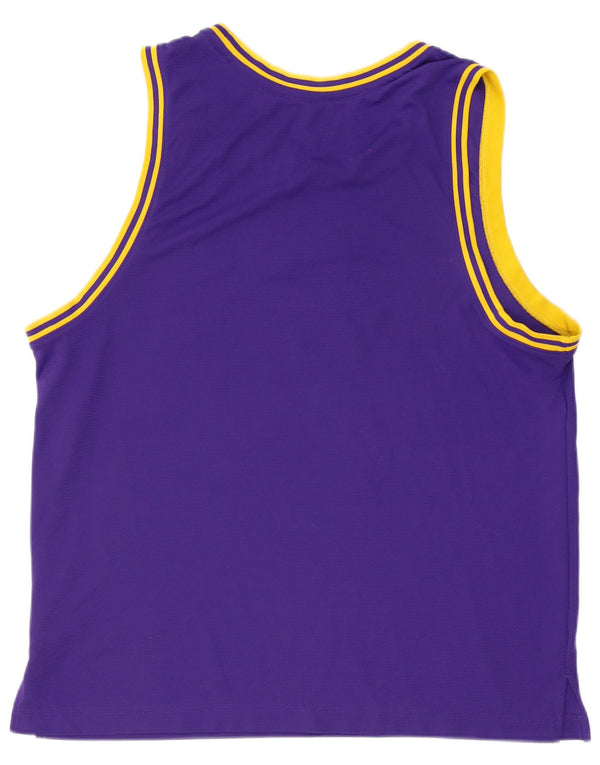 Canotta grafica Nike Los Angeles Lakers da uomo XL viola poliestere