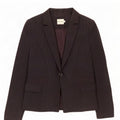 Giacca blazer da donna a 1 bottone Reiss UK 8 piccola viscosa gessata nera