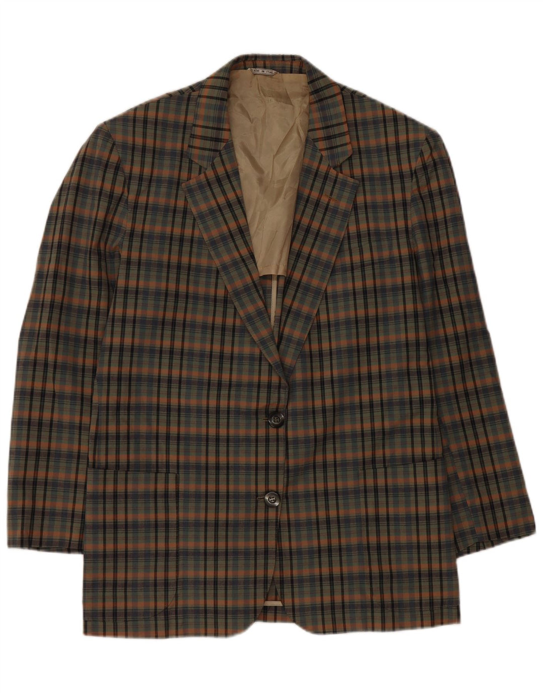 Giacca blazer a 2 bottoni Azimut da donna Ingram IT 48 XL cotone a quadri verde