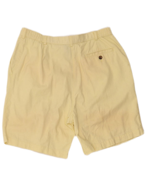 Pantaloncini chino a vita alta da donna Marks & Spencer UK 18 XL W32 gialli