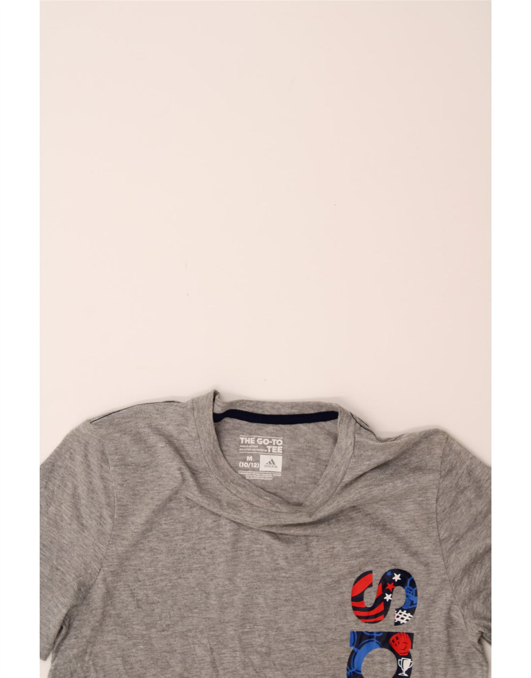 ADIDAS Boys Graphic T-Shirt Top 10-11 Years Medium  Grey Cotton Vintage Adidas and Second-Hand Adidas from Messina Hembry 