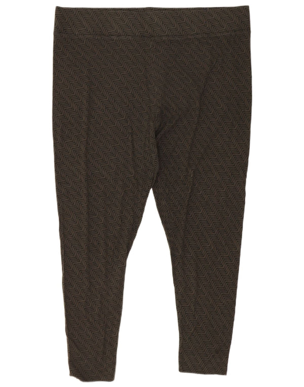 Leggings Capri da donna Marks & Spencer UK 20 2XL Viscosa geometrica kaki