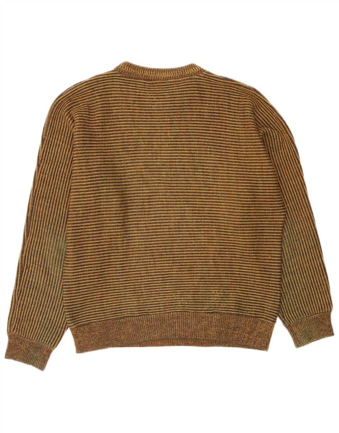 Maglione vintage da uomo girocollo a righe multicolori