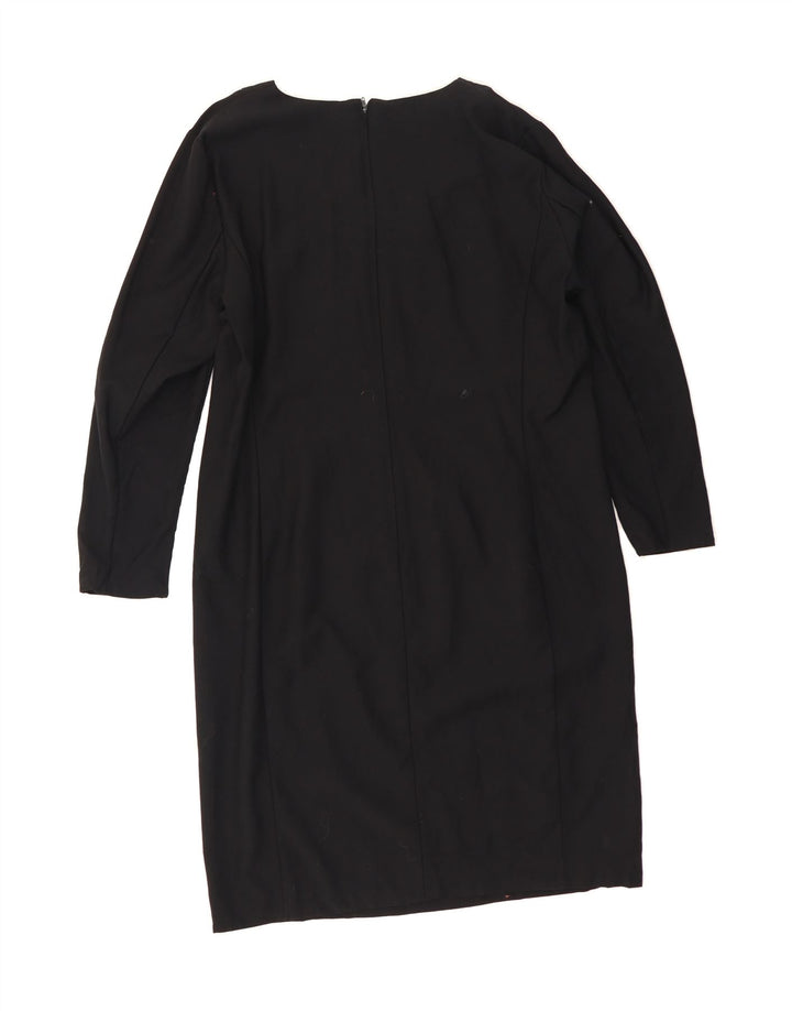 MARINA RINALDI Womens Long Sleeve Shift Dress Size 25 Large Black Vintage Marina Rinaldi and Second-Hand Marina Rinaldi from Messina Hembry 