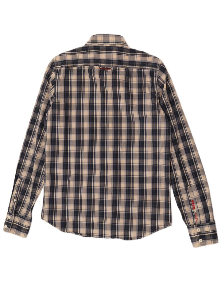 Camicia da uomo Superdry in cotone a quadri grandi blu
