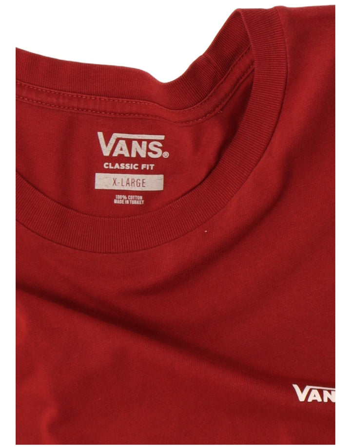 T-shirt da uomo Vans Classic Fit XL rossa in cotone