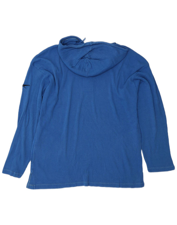 Maglia Reebok da uomo con cappuccio a maniche lunghe in cotone blu medio