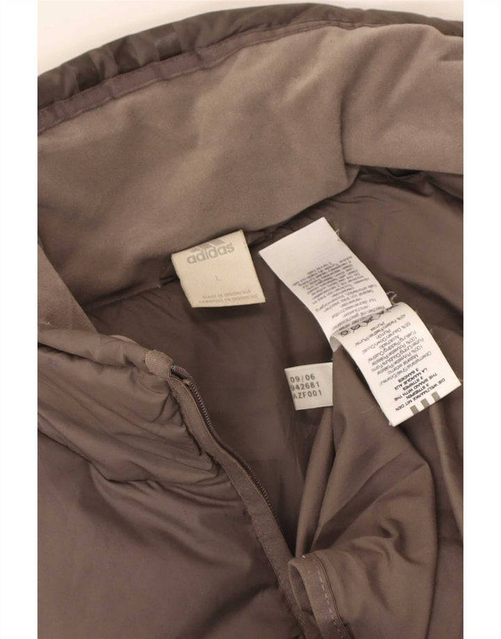 Gilet imbottito da donna Adidas UK 14 grande poliestere grigio
