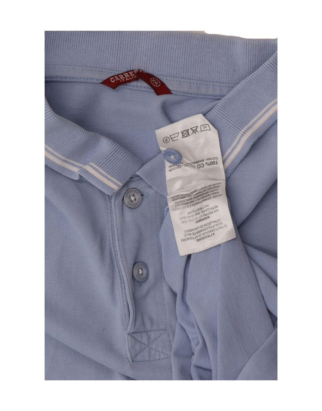 CARRERA Mens Polo Shirt 2XL Blue Cotton Vintage Carrera and Second-Hand Carrera from Messina Hembry 