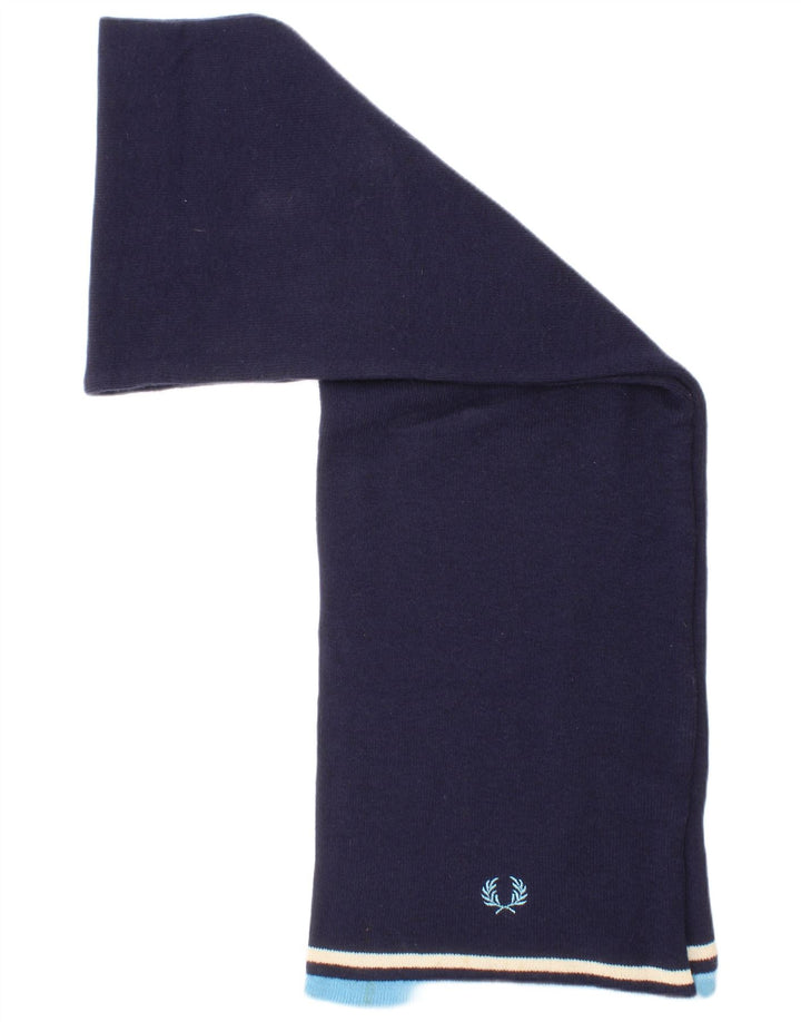 Sciarpa rettangolare da uomo Fred Perry, taglia unica, in nylon a righe blu navy