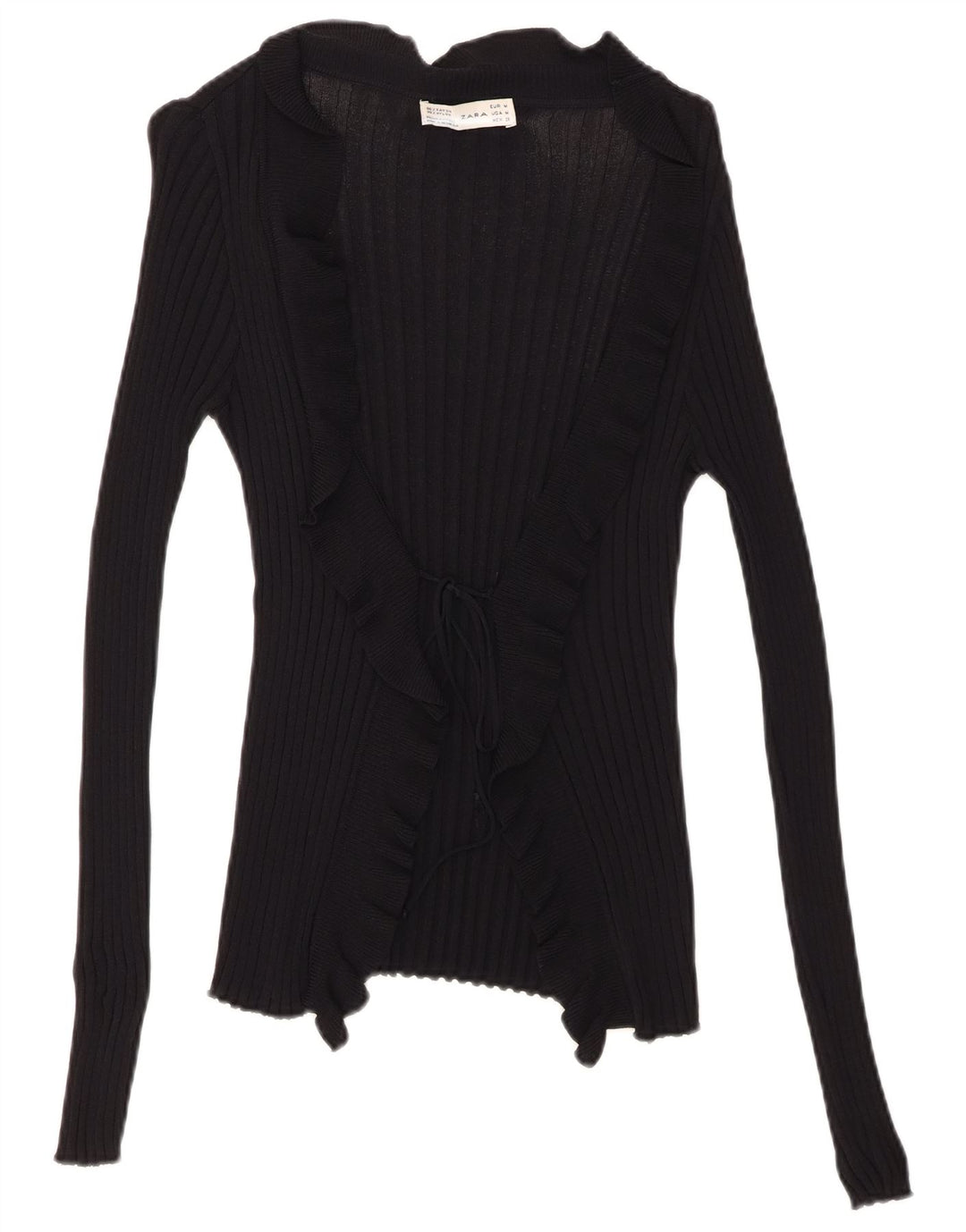 Top cardigan da donna Zara UK 12 medio nero