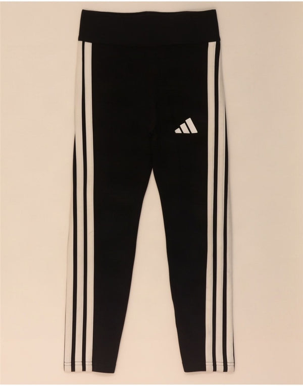 Leggings Adidas Bambina 9-10 Anni Cotone Nero