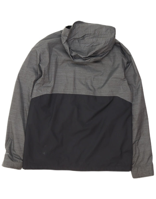 Giacca antipioggia da uomo Columbia Omni-Tech con cappuccio UK 40 Large Grey Colourblock