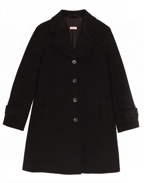 Max & Co. Womens Overcoat UK 12 Medium Black Wool