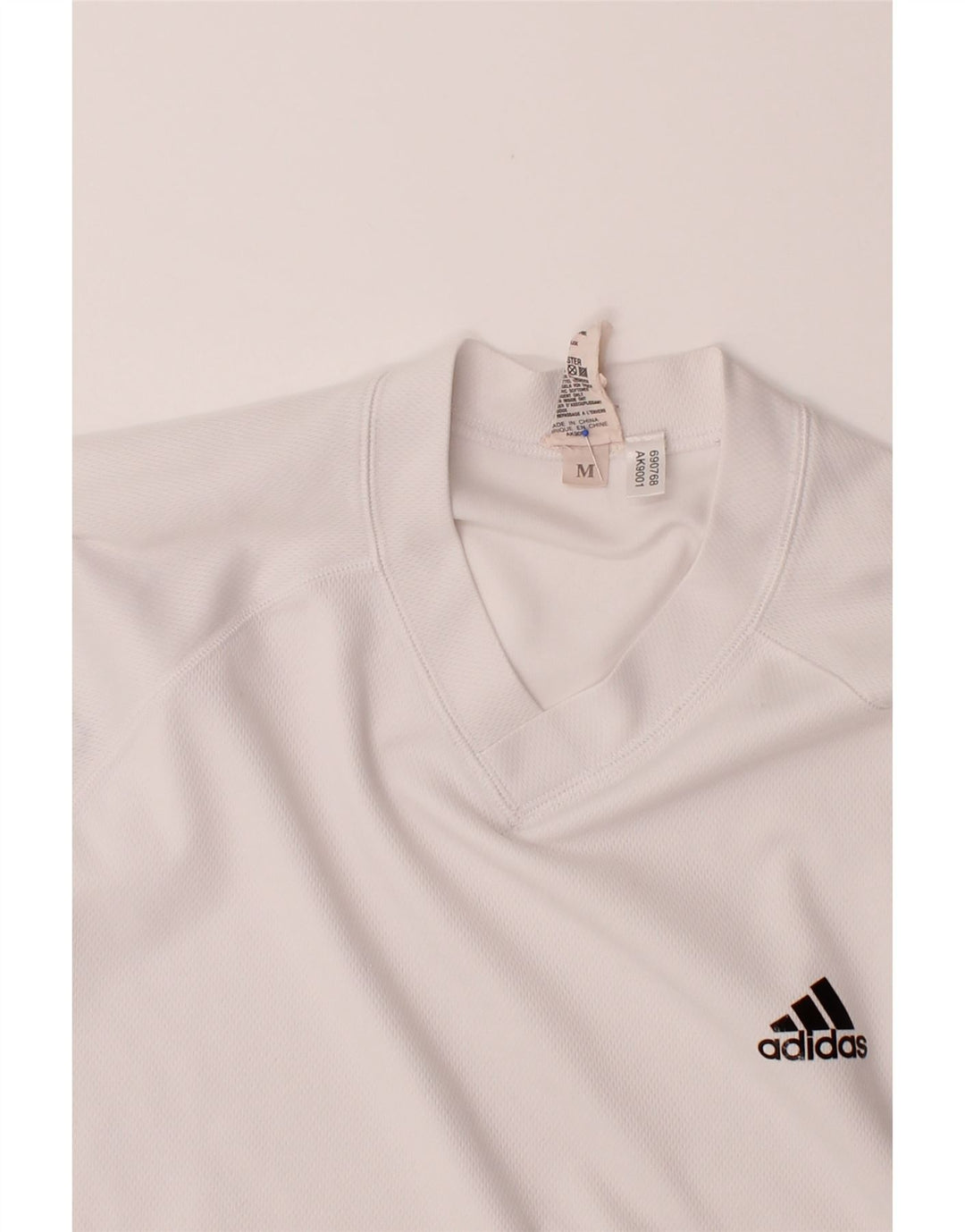 ADIDAS Mens Climalite T-Shirt Top Medium White Polyester Vintage Adidas and Second-Hand Adidas from Messina Hembry 