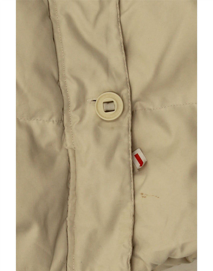 Diadora Girls Oversized Padded Jacket 9-10 Years Large Beige Polyester