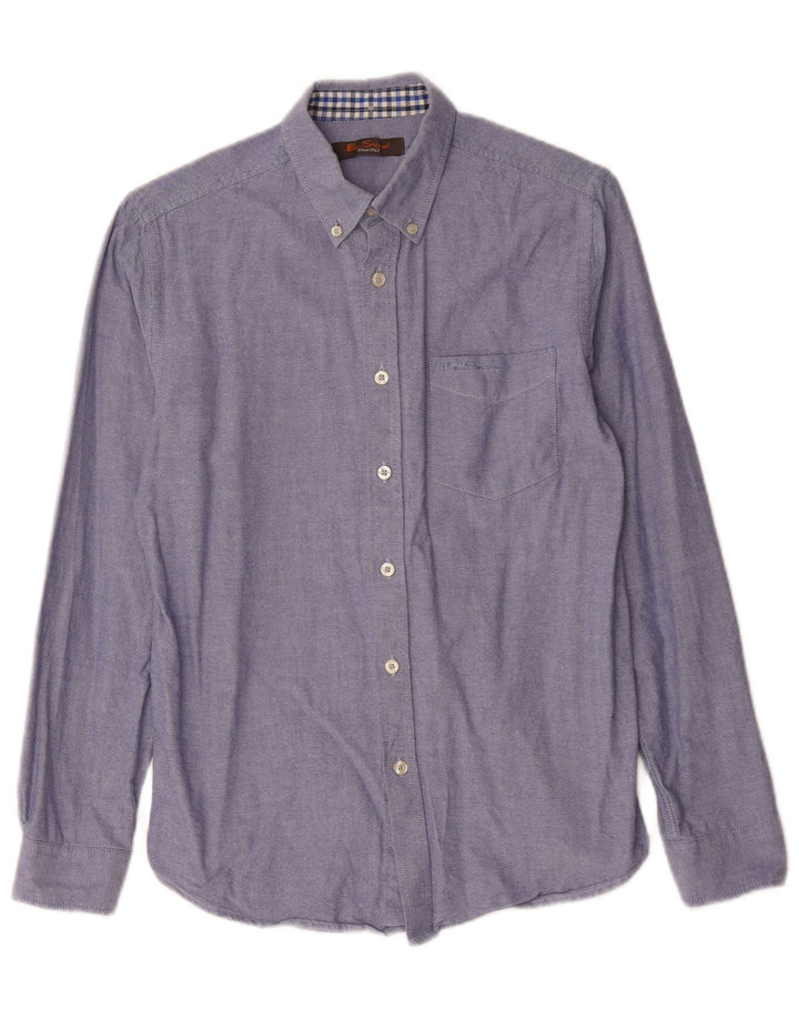 Camicia da uomo BEN SHERMAN piccola in cotone blu