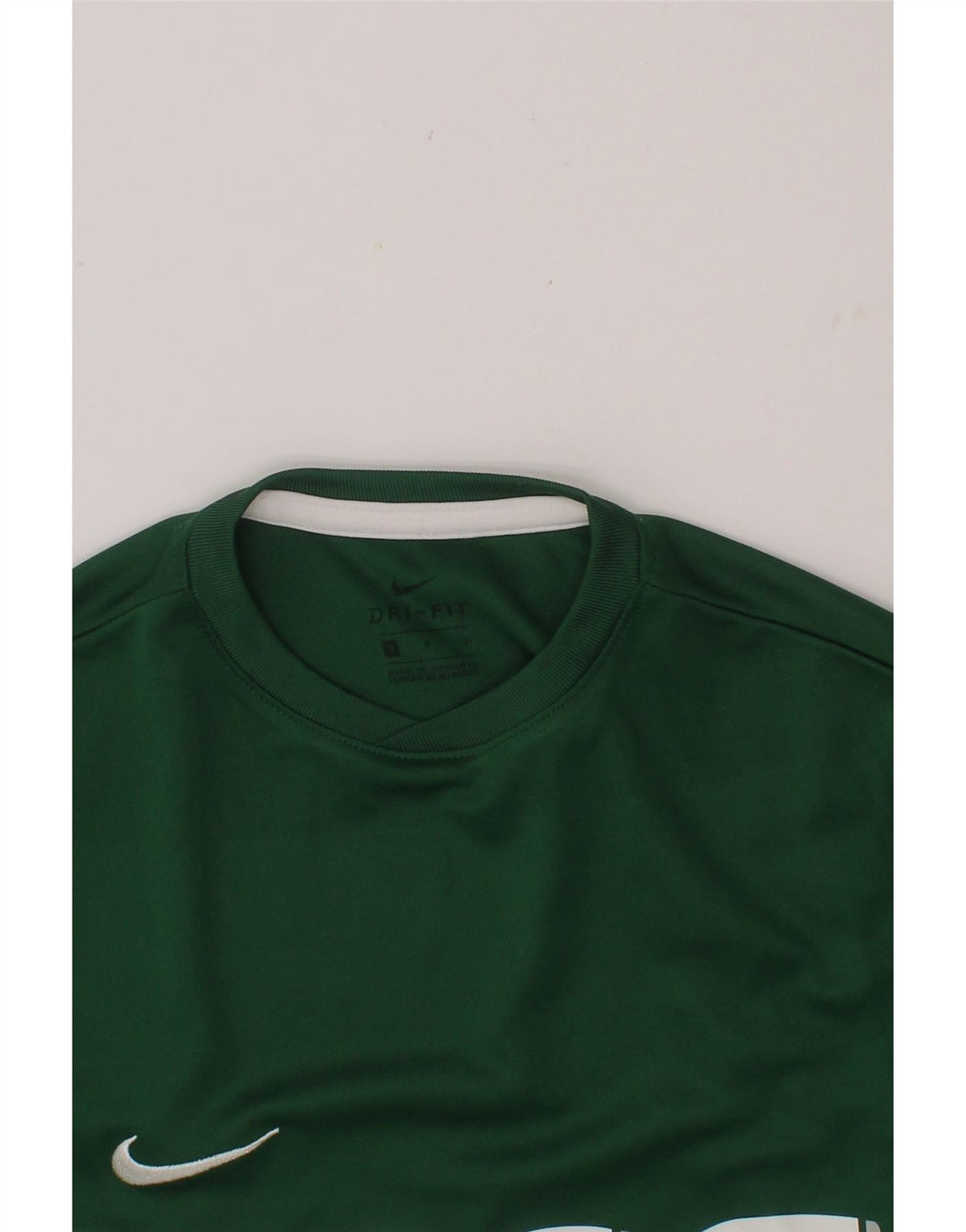 NIKE Boys Dri Fit Graphic T-Shirt Top 8-9 Years Small Green Polyester Vintage Nike and Second-Hand Nike from Messina Hembry 