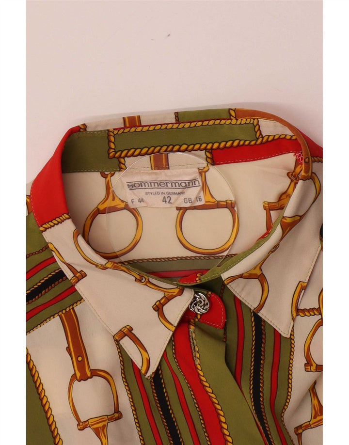 Camicetta da donna con motivo astratto Sommermann UK 16 grande multicolore