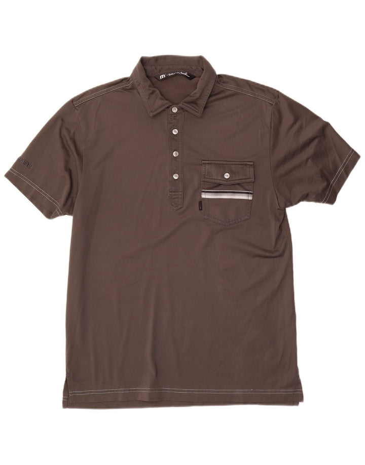 Polo da uomo TRAVIS MATHEW in cotone grigio medio