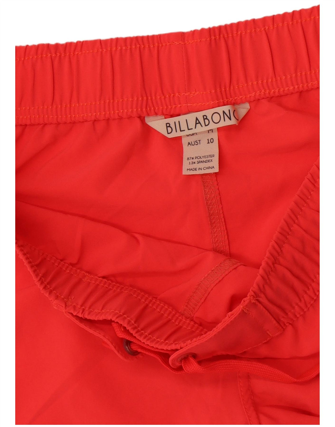 Pantaloncini da bagno grafici da donna Billabong UK 14 poliestere rosso medio