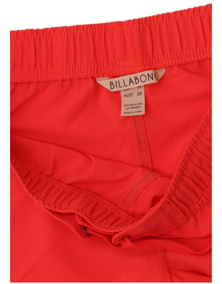Pantaloncini da bagno grafici da donna Billabong UK 14 poliestere rosso medio