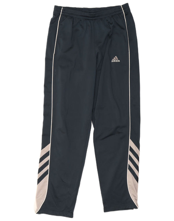 Pantaloni da tuta da uomo Adidas UK 42/44 Large Blu Navy Colourblock