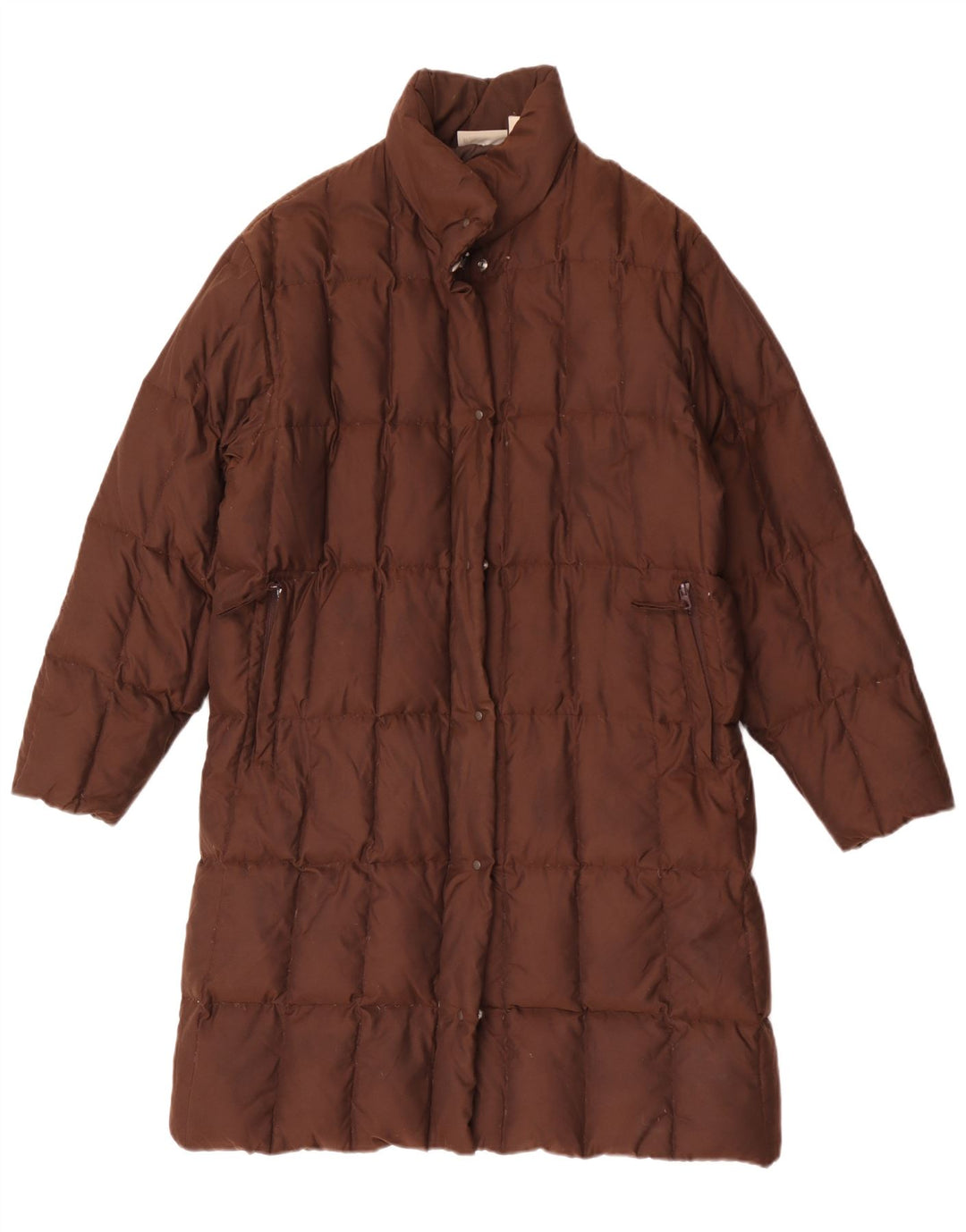 Cappotto imbottito oversize da donna Sergio Tacchini UK 10 Small Marrone Poliammide