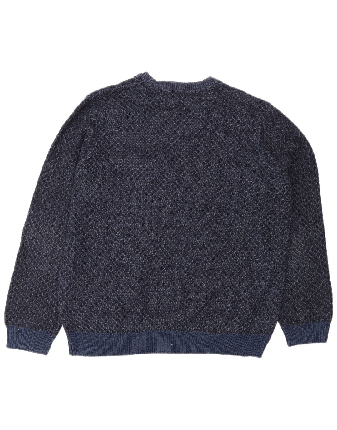 Maglione maglione girocollo da uomo Marks & Spencer XL blu navy geometrico
