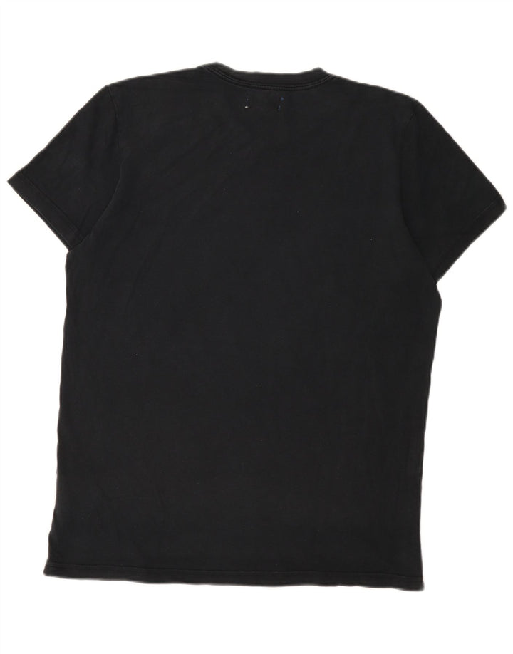 T-shirt grafica da uomo Adidas Top in cotone nero medio