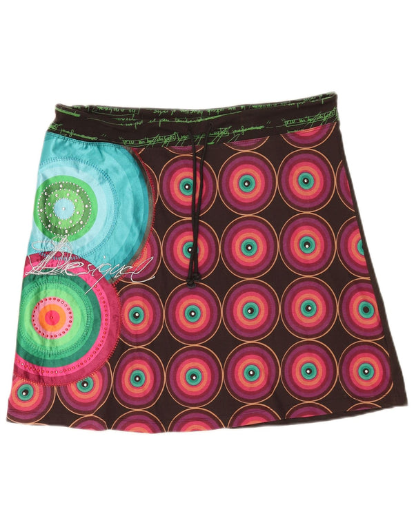 Desigual Gonna a trapezio con grafica da donna XL W36 Cotone geometrico nero